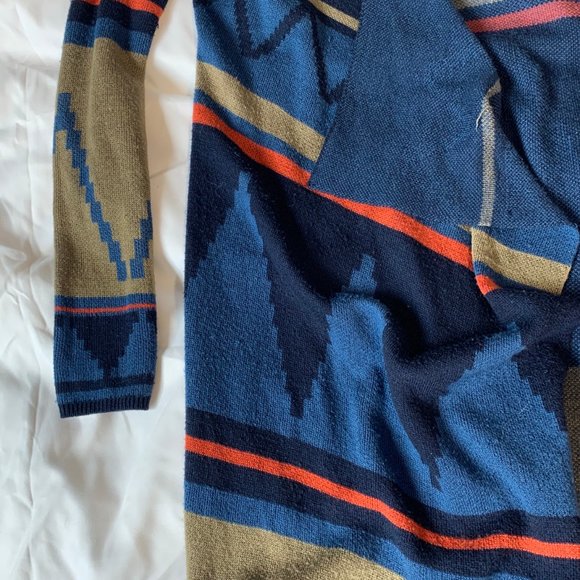 FOREIGN EXCHANGE Hooded Knee Length Cardigan Small - Picture 3 of 5